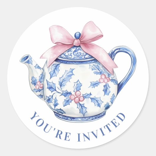 Sticker Rond Thé de Noël du grand-millénaire (Devant)