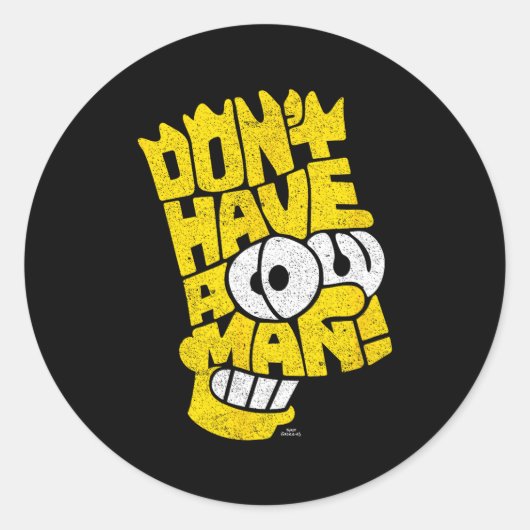 Sticker Rond The Don't Have A Cow Man  (Devant)