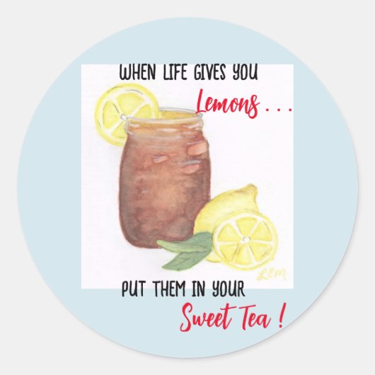 Sticker Rond Thé doux (Devant)
