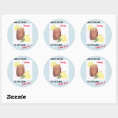 Sticker Rond Thé doux (Feuille)