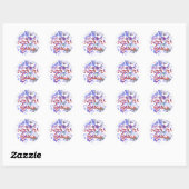 Sticker Rond Thé doux et Jésus (Feuille)