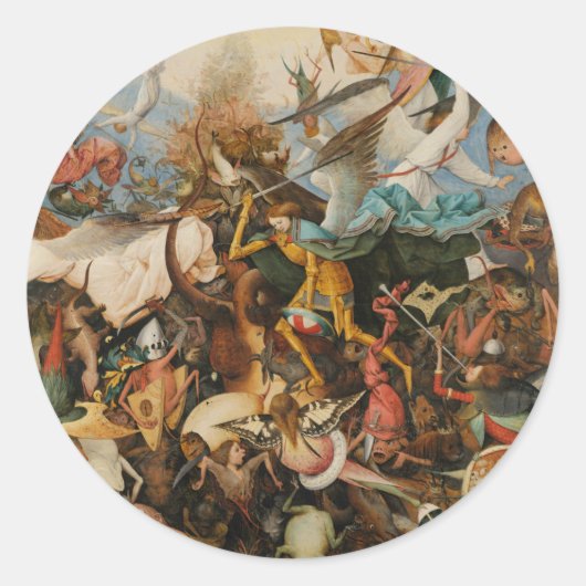 Sticker Rond The Fall of the Rebel Anges - Pieter Bruegel 1562 (Devant)