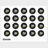 Sticker Rond The Fight Is Here Ukraine President Zelensky Legen (Feuille)