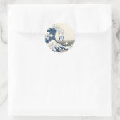 Sticker Rond The Great Wave - Japanese art (Sac)