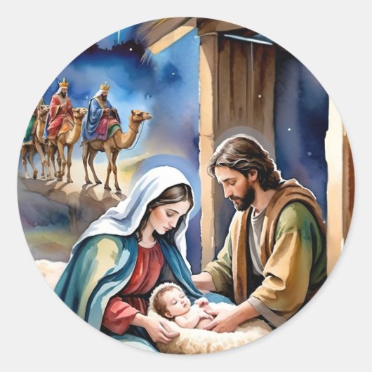 Sticker Rond The holy night (Devant)