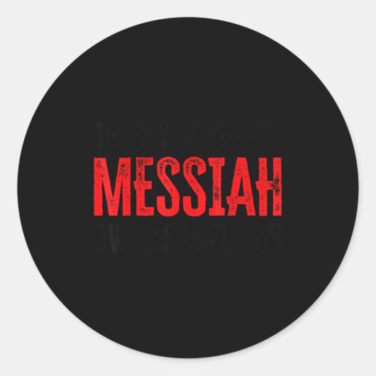 Sticker Rond The Joy Of Sukkot Messiah Dwells With Us Jewish Ho (Devant)