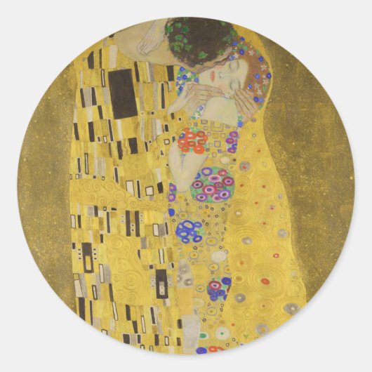 Sticker Rond The Kiss - Gustav Klimt (Devant)