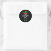 Sticker Rond The Library Elf Christmas Party Matching Family Xm (Sac)