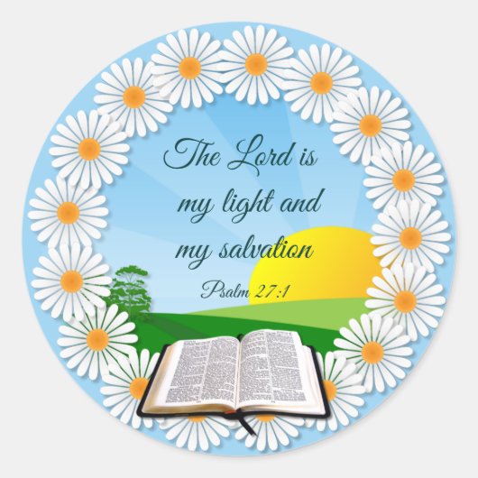 Sticker Rond The Lord is my Light (Devant)