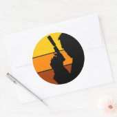 Sticker Rond The man with the gun silhouette (Enveloppe)