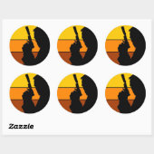 Sticker Rond The man with the gun silhouette (Feuille)