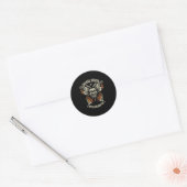 Sticker Rond The Marisa Butterfly Skull Change Begin With Disco (Enveloppe)