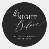 Sticker Rond The night before elegant wedding rehearsal dinner (Devant)