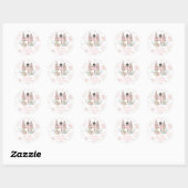 Sticker Rond The Nutcracker Ballet Blush Pink 1st Birthday (Feuille)
