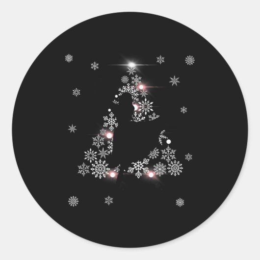 Sticker Rond The Nutcracker Ballet Clara Tree Christmas Holiday (Devant)