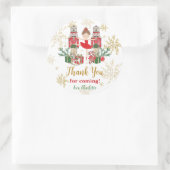 Sticker Rond The Nutcracker Ballet Red Green Christmas Favor (Sac)