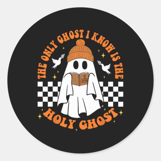 Sticker Rond The Only Ghost I Know (Devant)