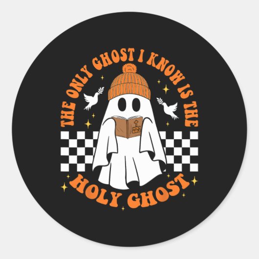 Sticker Rond The Only Ghost I Know (Devant)