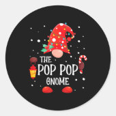 Sticker Rond The P P Gnome Matching Family Christmas Gnome Paja (Devant)
