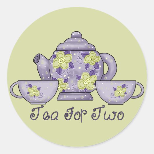 Sticker Rond Thé pour deux (Devant)