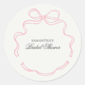 Sticker Rond Thé pour la Mariée Fleur de Printemps  (Devant)