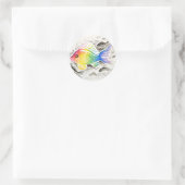 Sticker Rond The rainbow fish   (Sac)