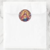 Sticker Rond The Sacred Heart of Jesus (Sac)