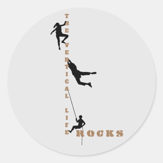 Sticker Rond The Vertical Life - Conception du climbing rock (Devant)
