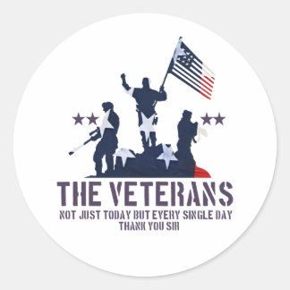 Sticker Rond The Vétérans Day Thank You