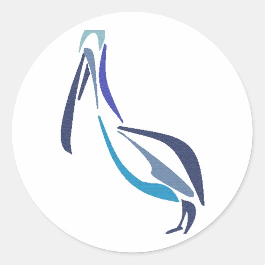 Sticker Rond The way pelican (Devant)