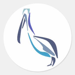 Sticker Rond The way pelican