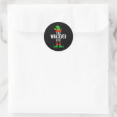 Sticker Rond The Whatever Elf Matching Family Christmas (Sac)