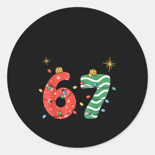 Sticker Rond The Year I Barely Survived Christmas 2025 Six Seve (Devant)