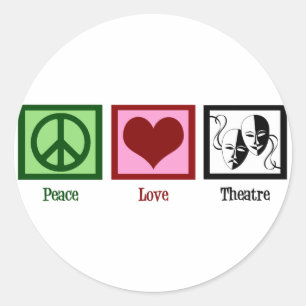 Sticker Rond Théâtre d'amour de paix