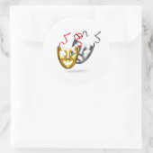 Sticker Rond Théâtre de la tragédie de l'or (Sac)