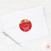 Sticker Rond Thème anniversaire : Papillon (Enveloppe)