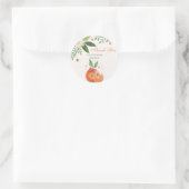 Sticker Rond Thème Botanique Petite Cutie Orange Citrus (Sac)