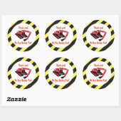 Sticker Rond Thème de construction (Feuille)