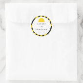 Sticker Rond Thème de construction fête d'anniversaire (Sac)