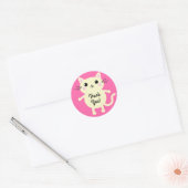 Sticker Rond Thème de fête d'anniversaire de Cat Cute Kitty (Enveloppe)