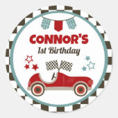 Sticker Rond Thème de la voiture de course (Devant)