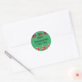 Sticker Rond Thème de l'automne Thankgiving (Enveloppe)