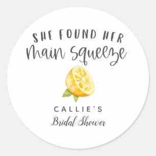 Sticker Rond Thème de mariage Lemon Rustique