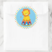 Sticker Rond Thème du cirque | Lion (Sac)
