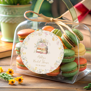 Sticker Rond Thème du livre Fête des mariées Fleur sauvage