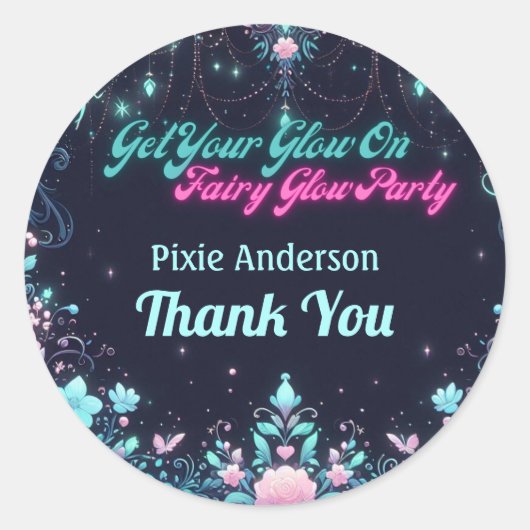 Sticker Rond Thème Fairy Fairy Party - Fairytale After Dark (Devant)