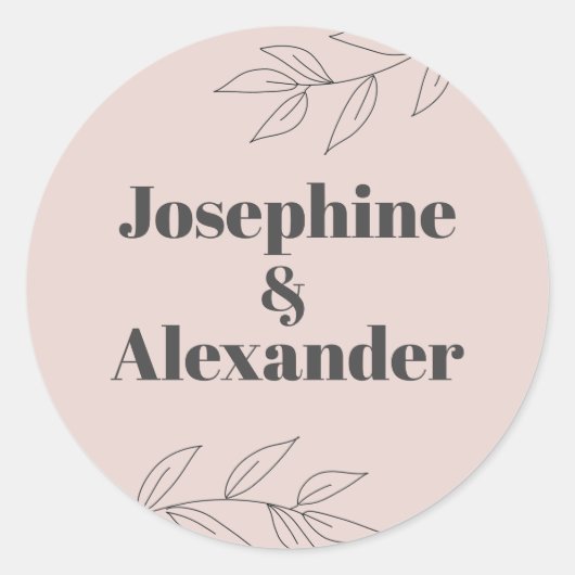 Sticker Rond Thème moderne minimal (Devant)