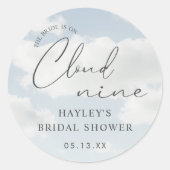 Sticker Rond Thème Nuage Elle est sur le nuage 9 Faveurs de dou (Devant)