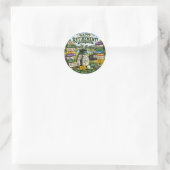 Sticker Rond Thème retraite de golf (Sac)