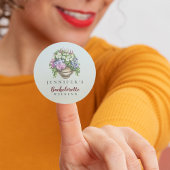 Sticker Rond Thèmes d'automne Vibes Rustique Enterrement de Vie